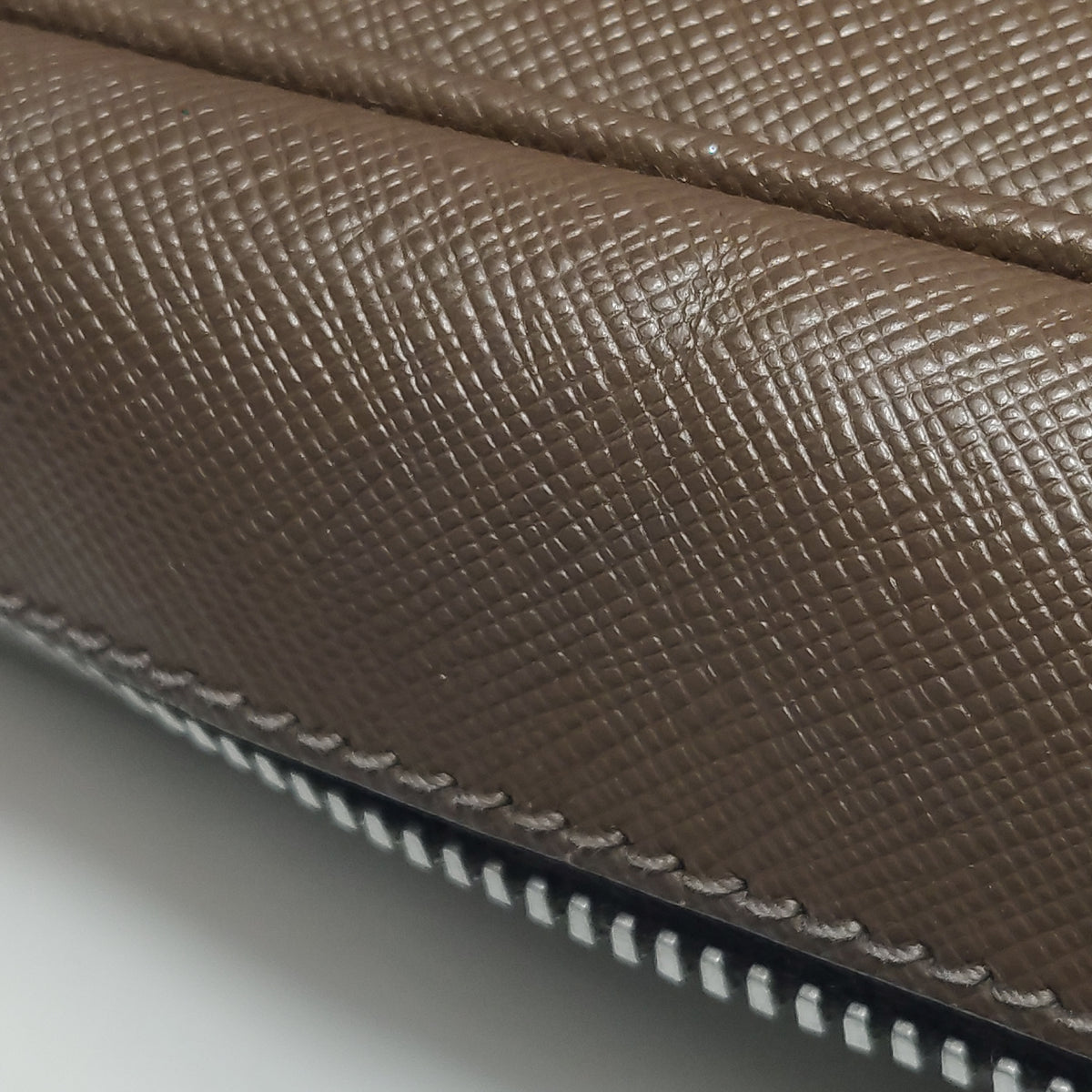Prada Saffiano Lux Bowler Bag Brown