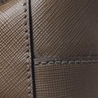 Prada Saffiano Lux Bowler Bag Brown