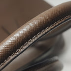 Prada Saffiano Lux Bowler Bag Brown