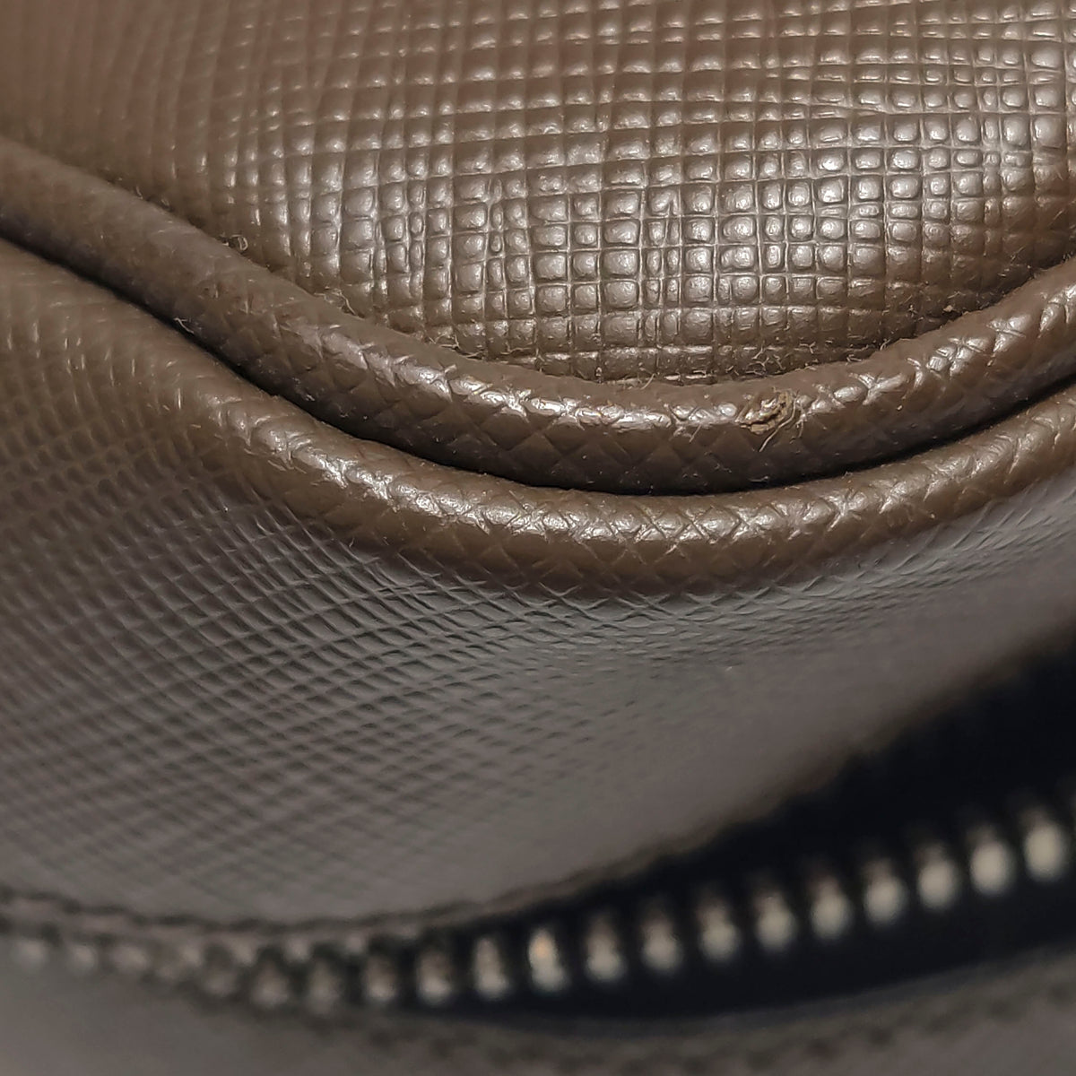Prada Saffiano Lux Bowler Bag Brown