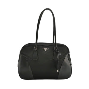 Prada Nylon Bowling Bag Black