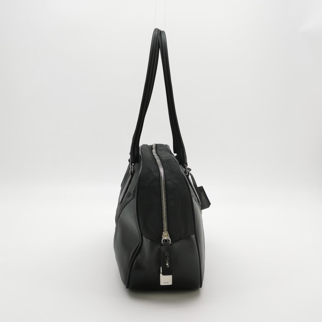 Prada Nylon Bowling Bag Black