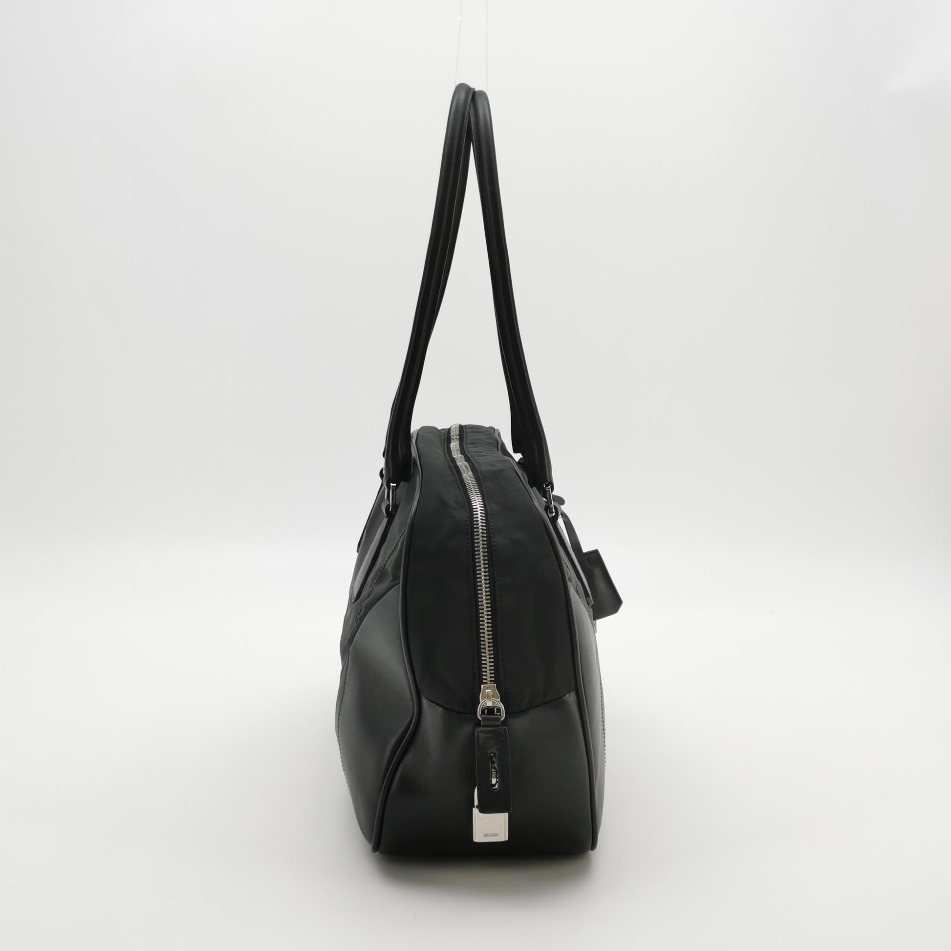 Prada Nylon Bowling Bag Black