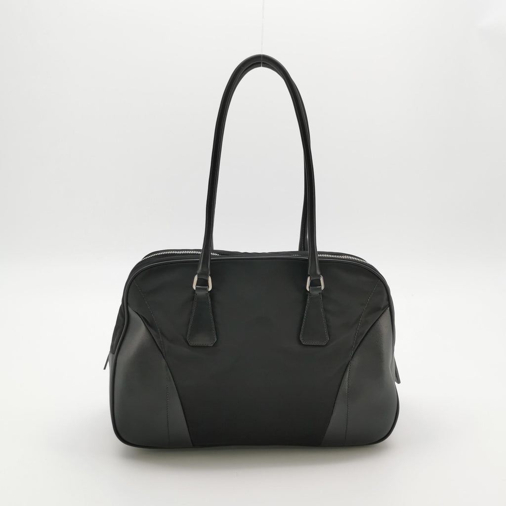 Prada Nylon Bowling Bag Black