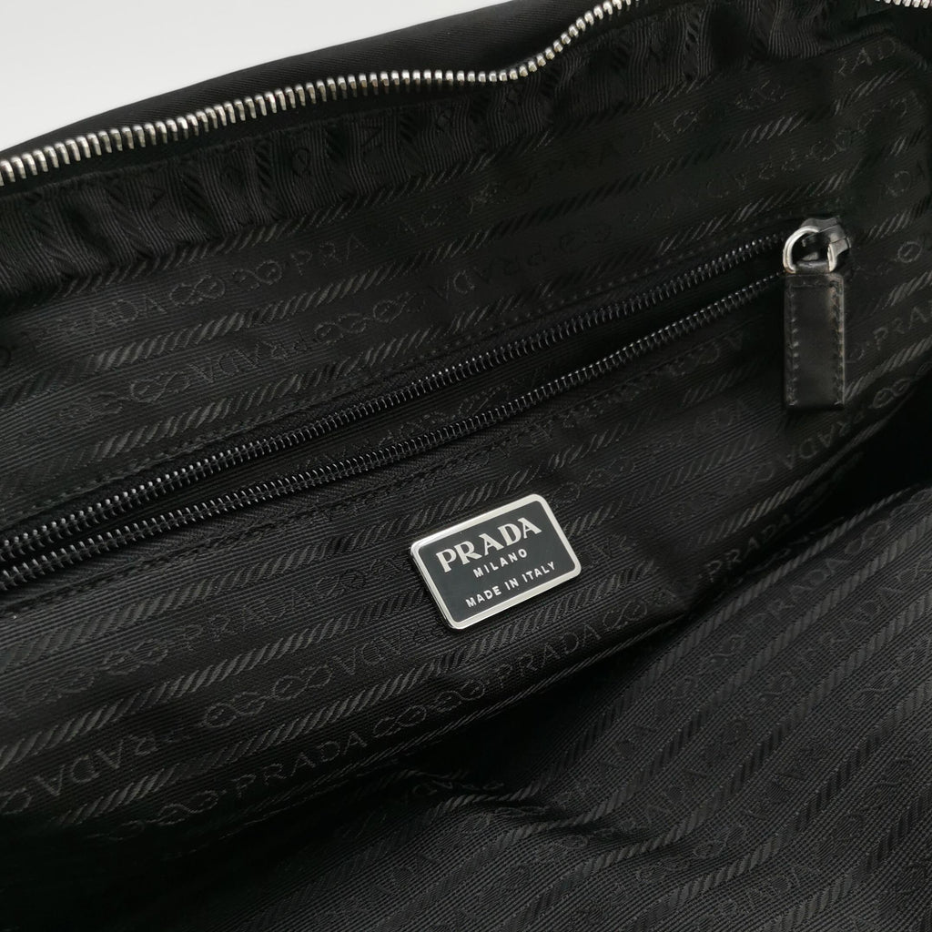 Prada Nylon Bowling Bag Black