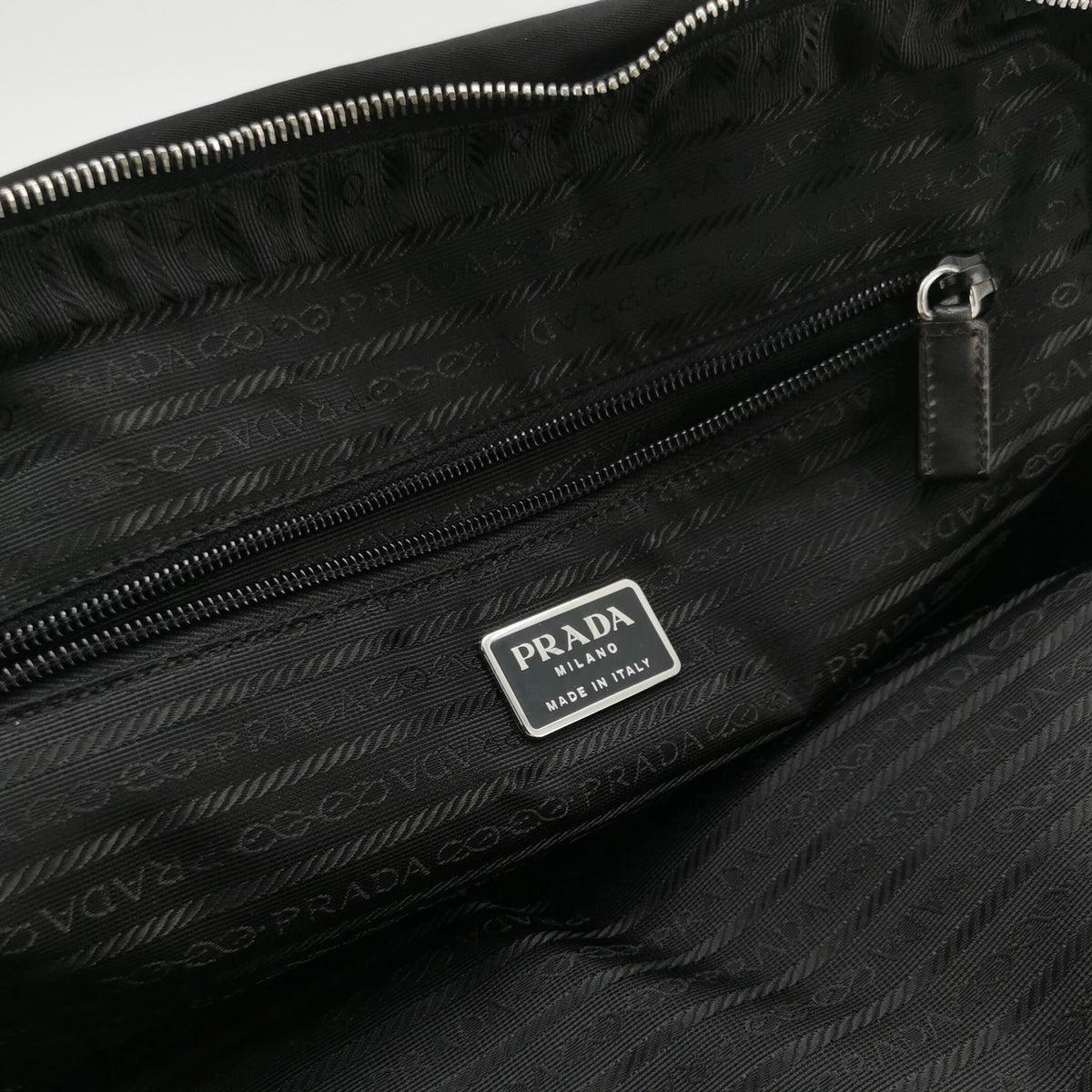 Prada Nylon Bowling Bag Black