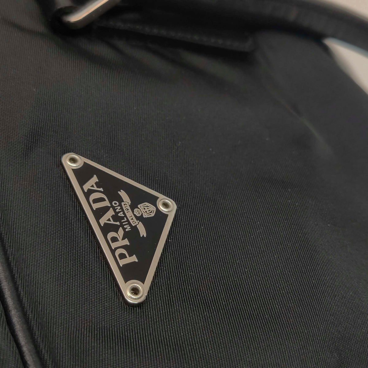 Prada Nylon Bowling Bag Black
