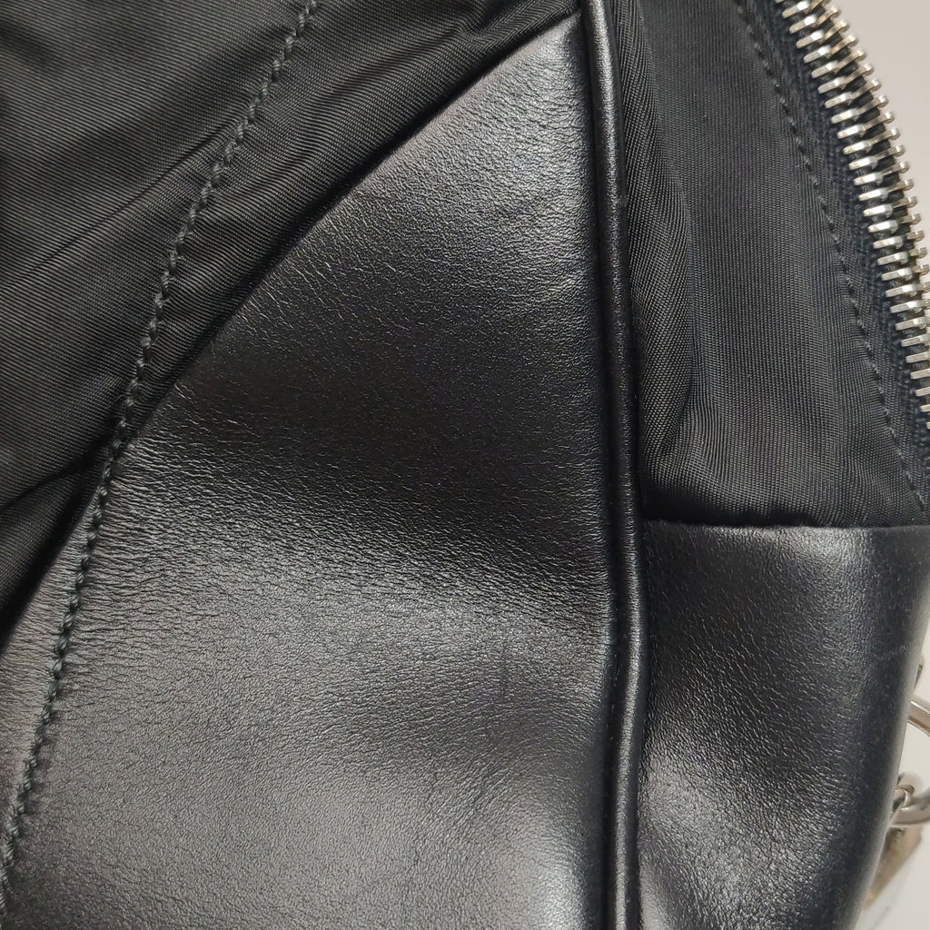 Prada Nylon Bowling Bag Black