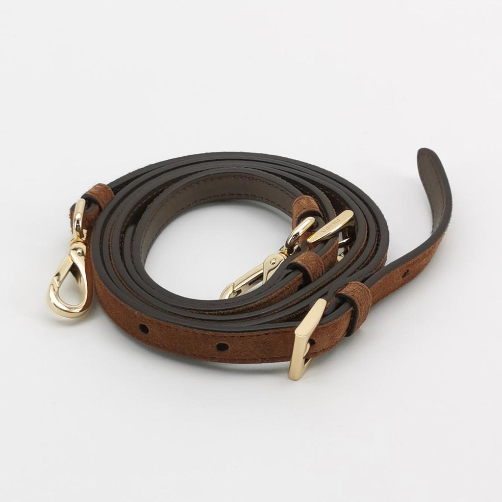 Prada Bonnie East West Brown Suede