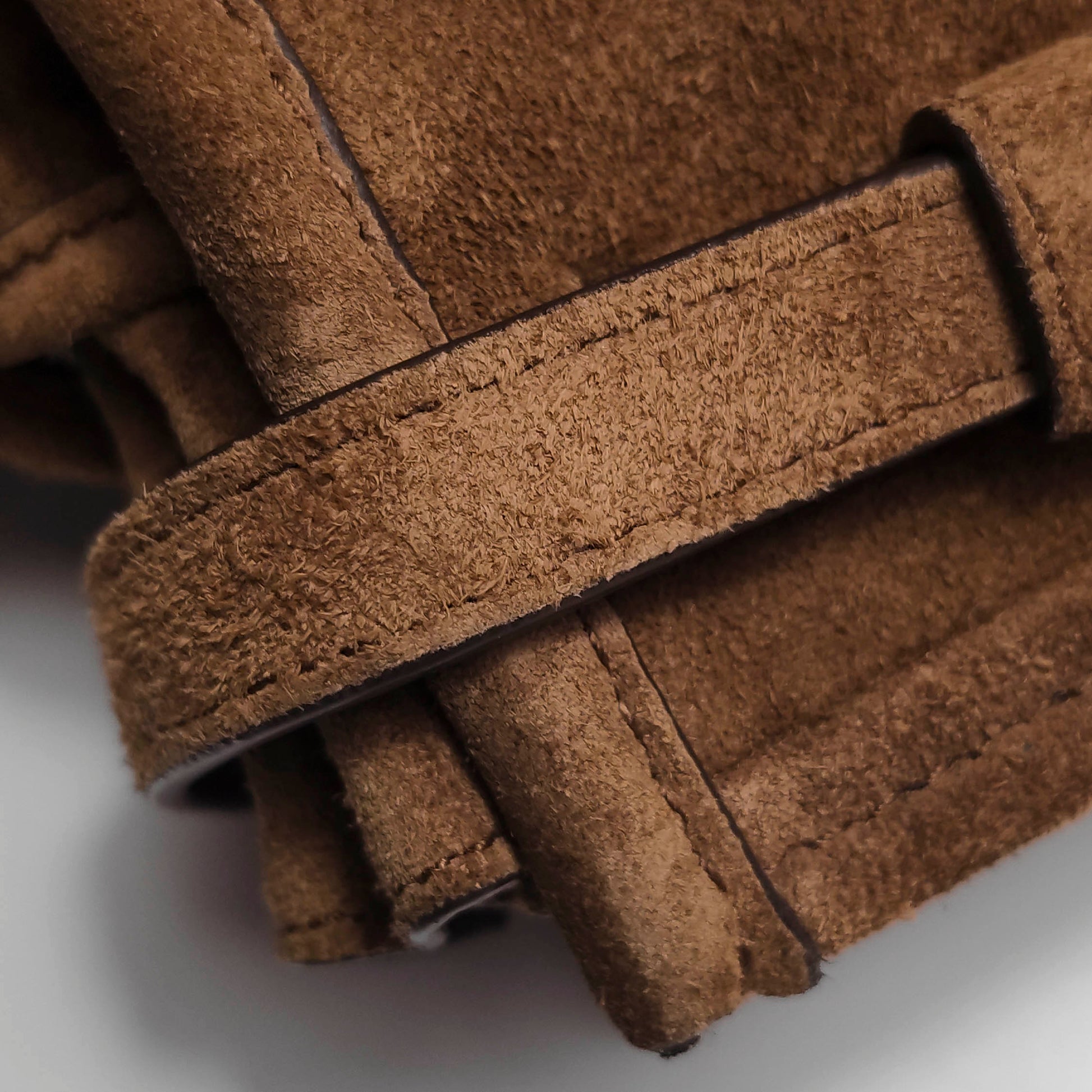 Prada Bonnie East West Brown Suede