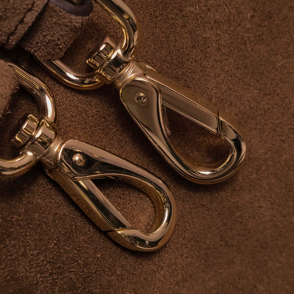 Prada Bonnie East West Brown Suede