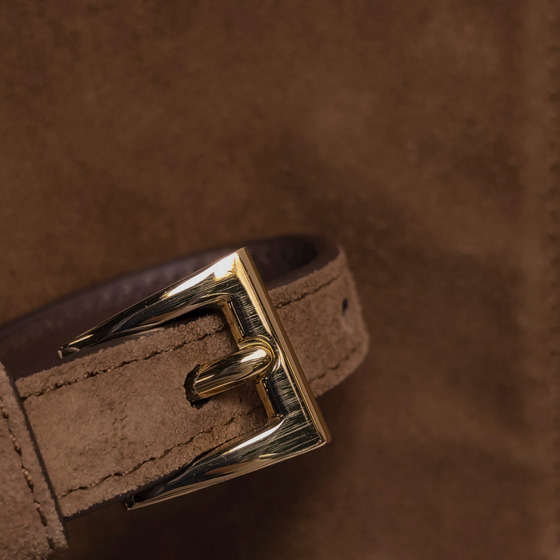 Prada Bonnie East West Brown Suede