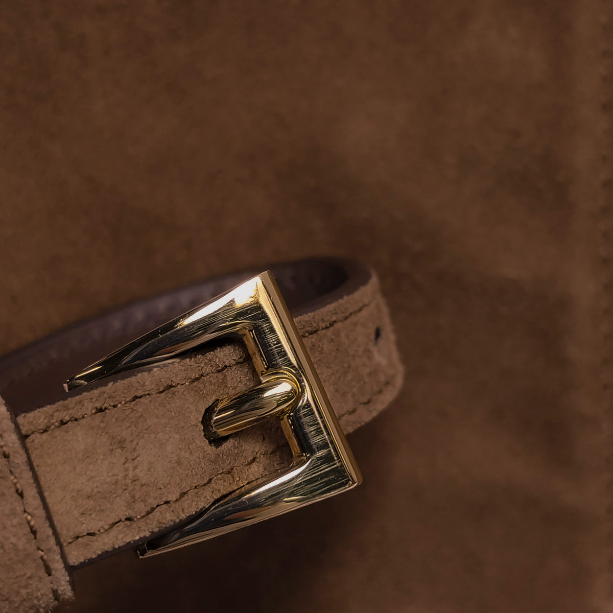 Prada Bonnie East West Brown Suede
