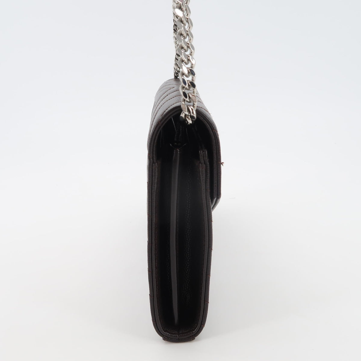 Saint Laurent Envelope Wallet On Chain Deep Brown