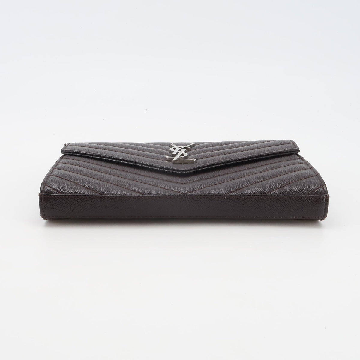 Saint Laurent Envelope Wallet On Chain Deep Brown