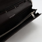 Saint Laurent Envelope Wallet On Chain Deep Brown
