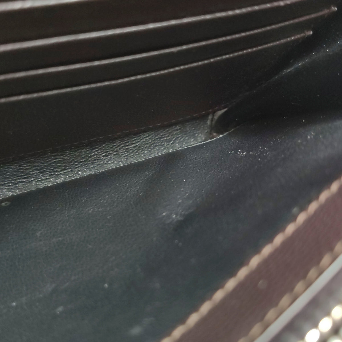 Saint Laurent Envelope Wallet On Chain Deep Brown