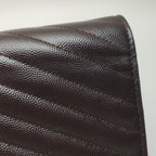 Saint Laurent Envelope Wallet On Chain Deep Brown