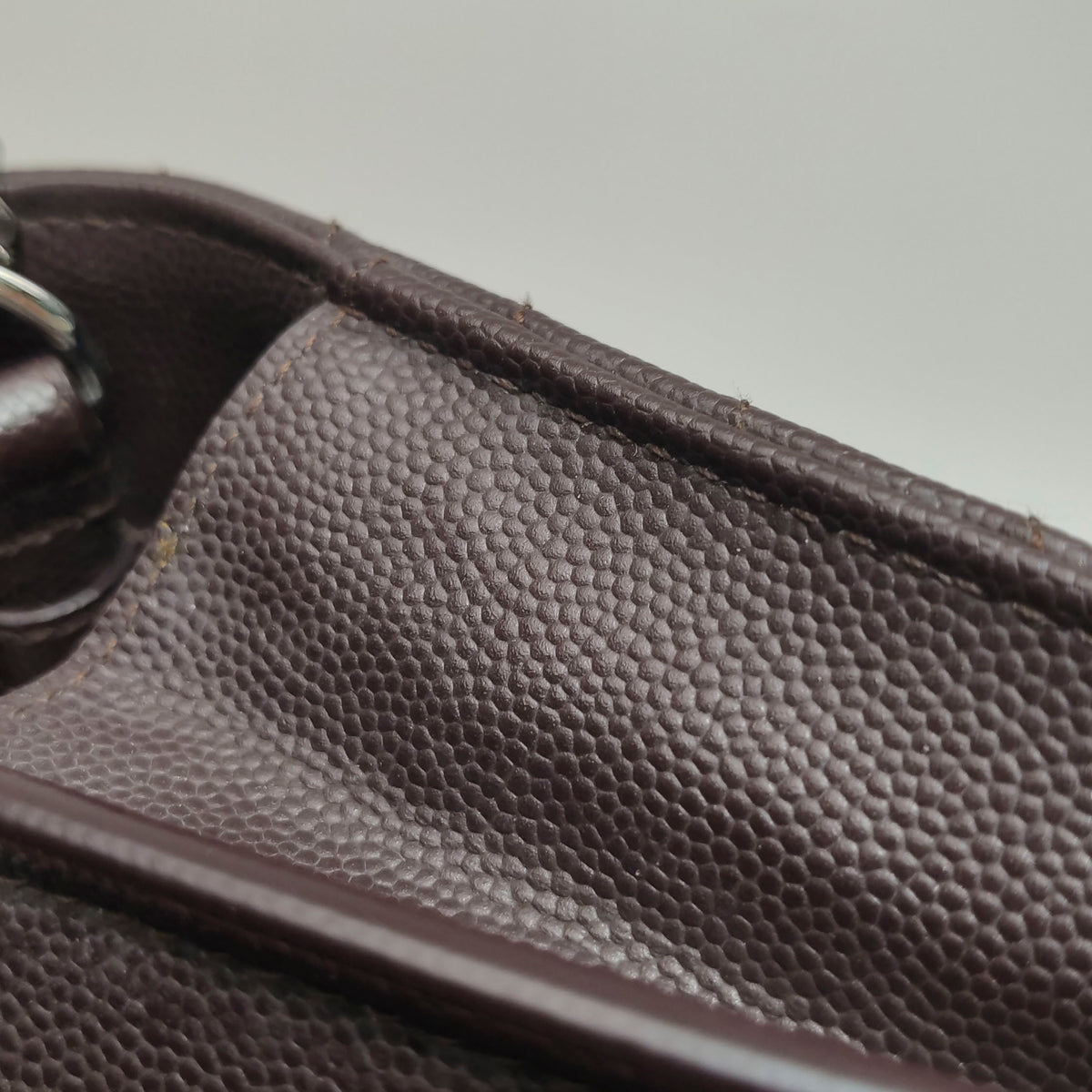 Saint Laurent Envelope Wallet On Chain Deep Brown
