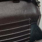 Saint Laurent Envelope Wallet On Chain Deep Brown