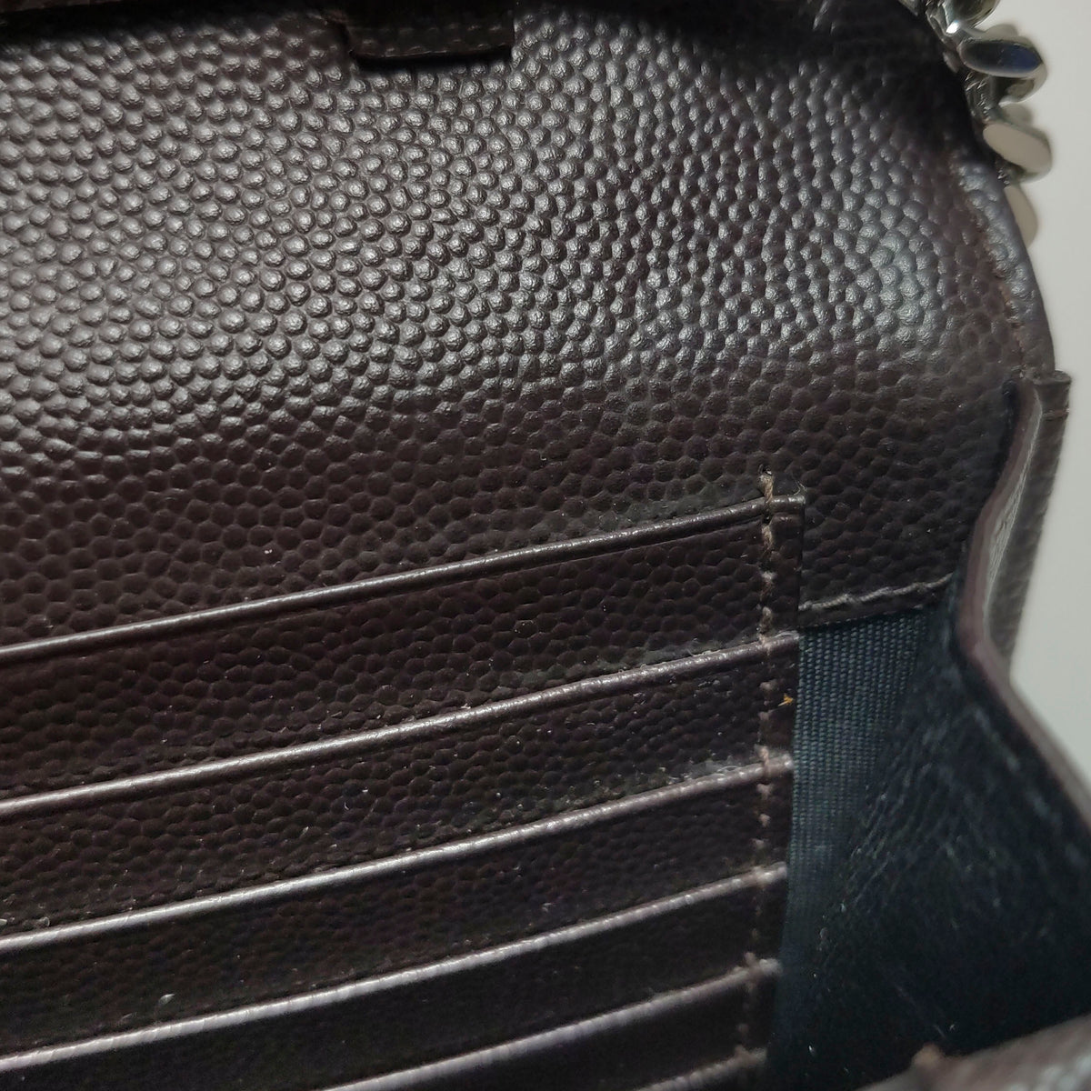 Saint Laurent Envelope Wallet On Chain Deep Brown