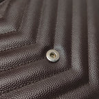 Saint Laurent Envelope Wallet On Chain Deep Brown