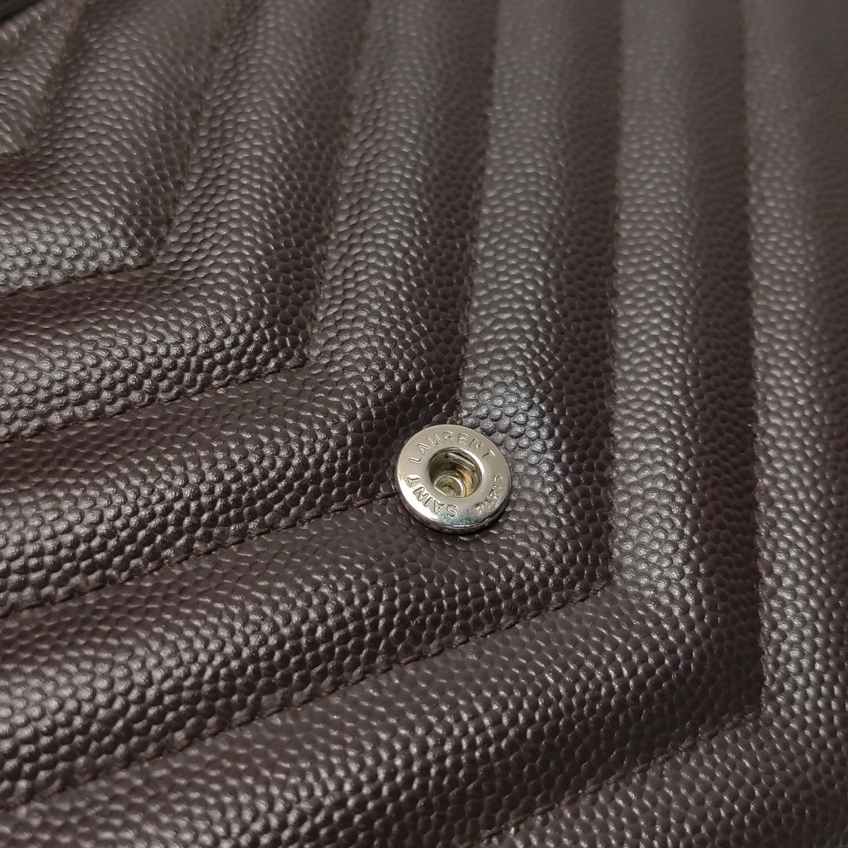 Saint Laurent Envelope Wallet On Chain Deep Brown