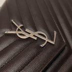 Saint Laurent Envelope Wallet On Chain Deep Brown