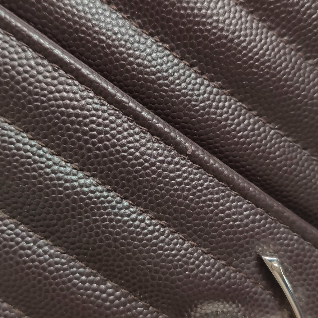 Saint Laurent Envelope Wallet On Chain Deep Brown