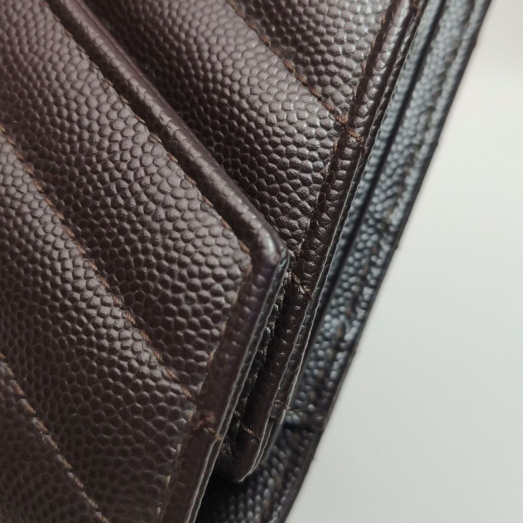 Saint Laurent Envelope Wallet On Chain Deep Brown