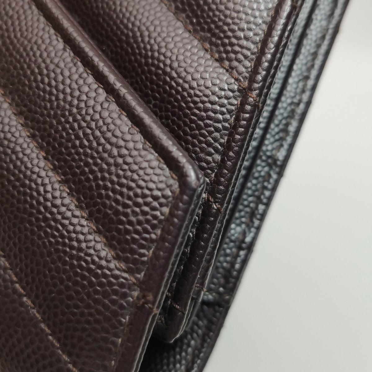Saint Laurent Envelope Wallet On Chain Deep Brown
