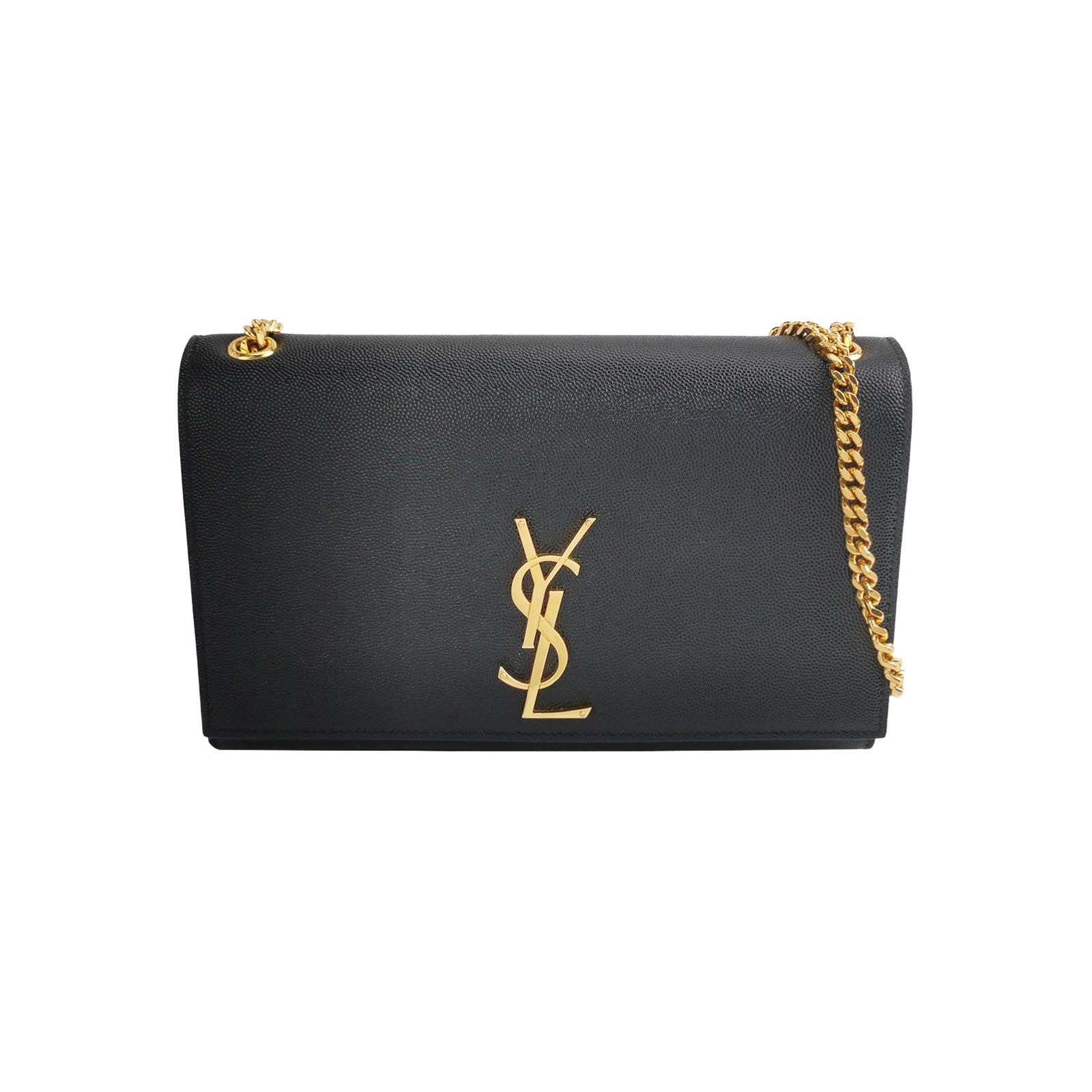 Saint Laurent Kate Medium Grain de Poudre Black GHW