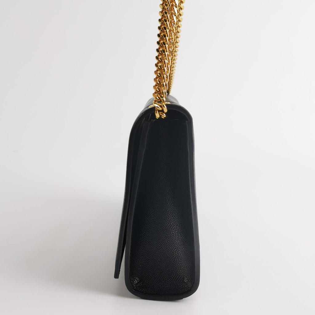 Saint Laurent Kate Medium Grain de Poudre Black GHW
