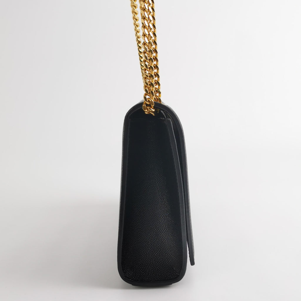 Saint Laurent Kate Medium Grain de Poudre Black GHW