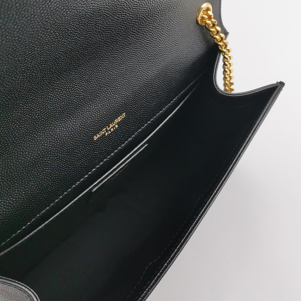 Saint Laurent Kate Medium Grain de Poudre Black GHW