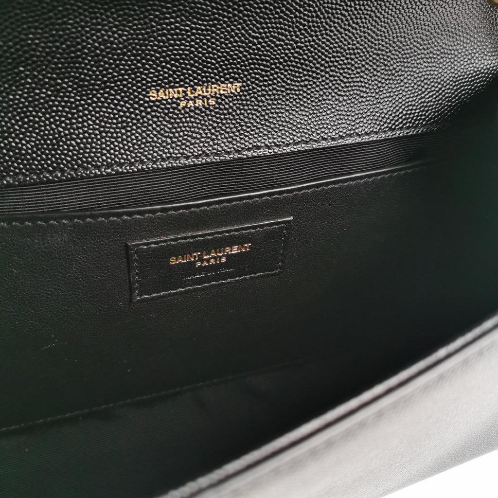 Saint Laurent Kate Medium Grain de Poudre Black GHW