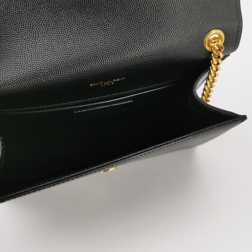 Saint Laurent Kate Tassel Grain de Poudre Black