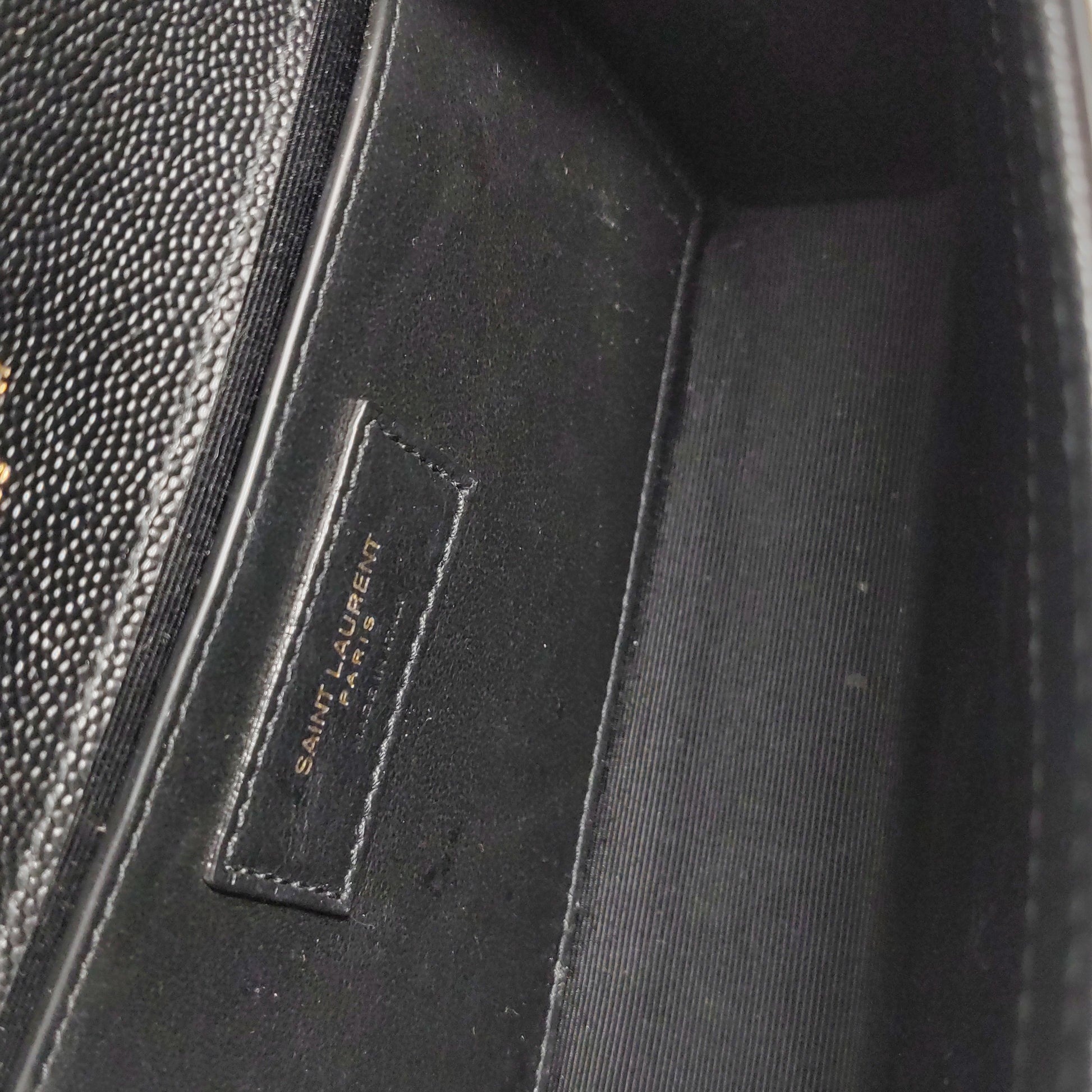 Saint Laurent Kate Tassel Grain de Poudre Black