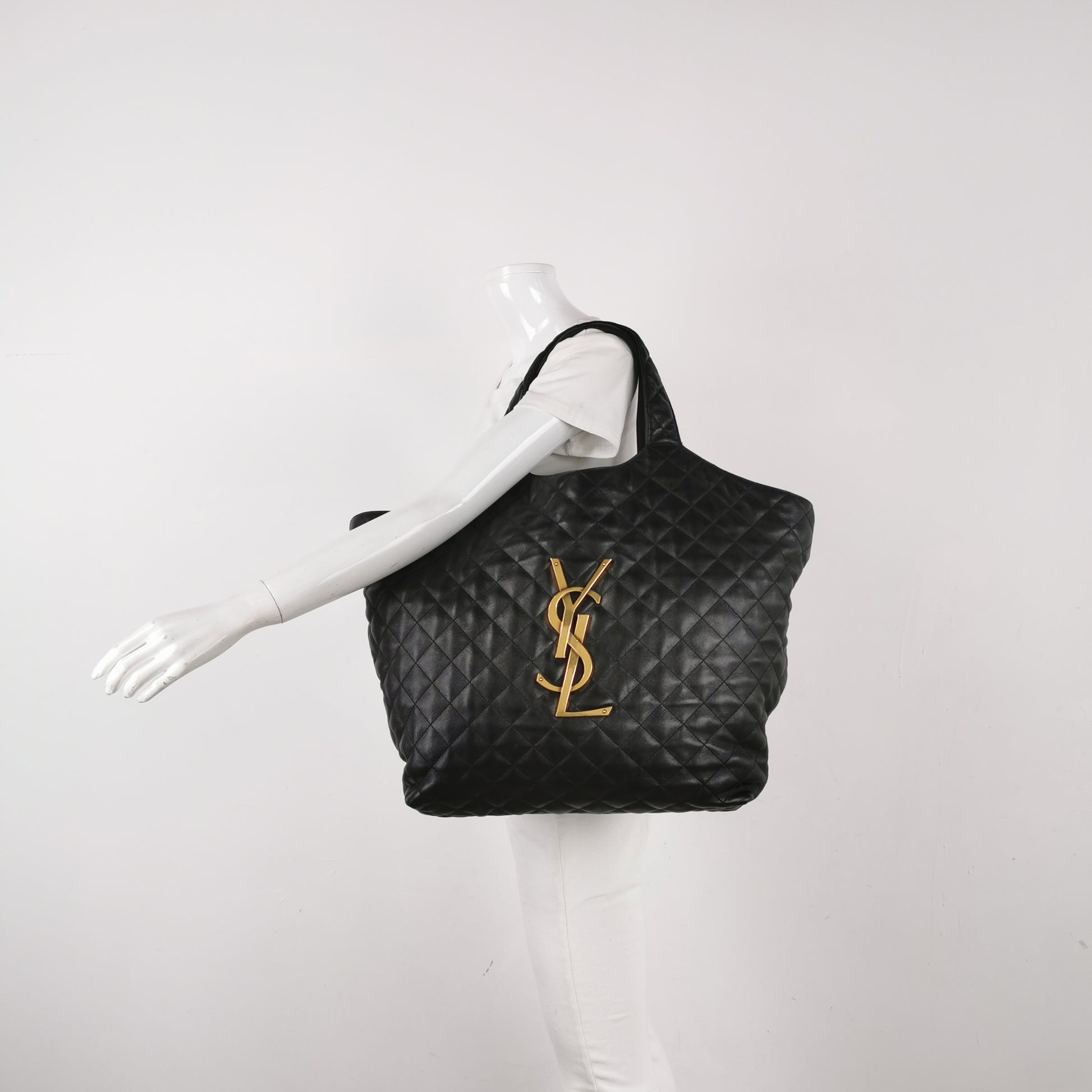 Saint Laurent ICare Quilted Tote Bag