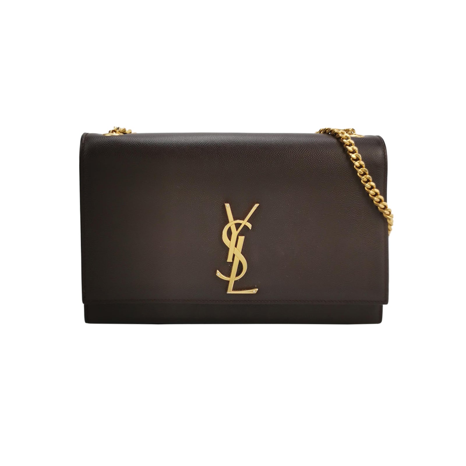 Saint Laurent Kate Medium Grain de Poudre Burgundy