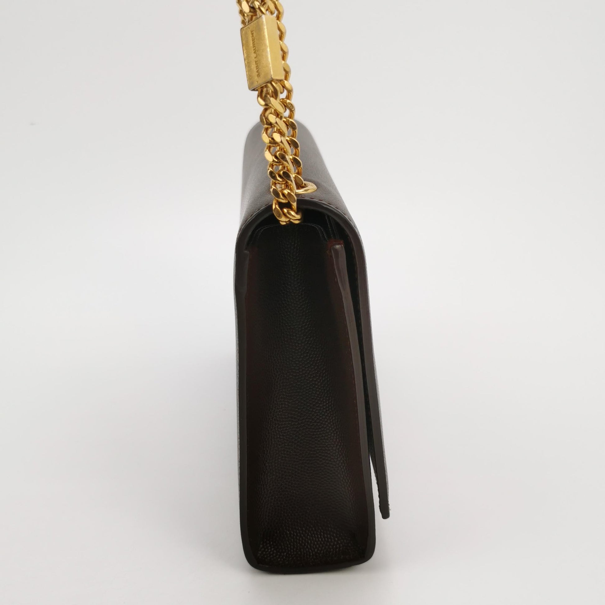 Saint Laurent Kate Medium Grain de Poudre Burgundy