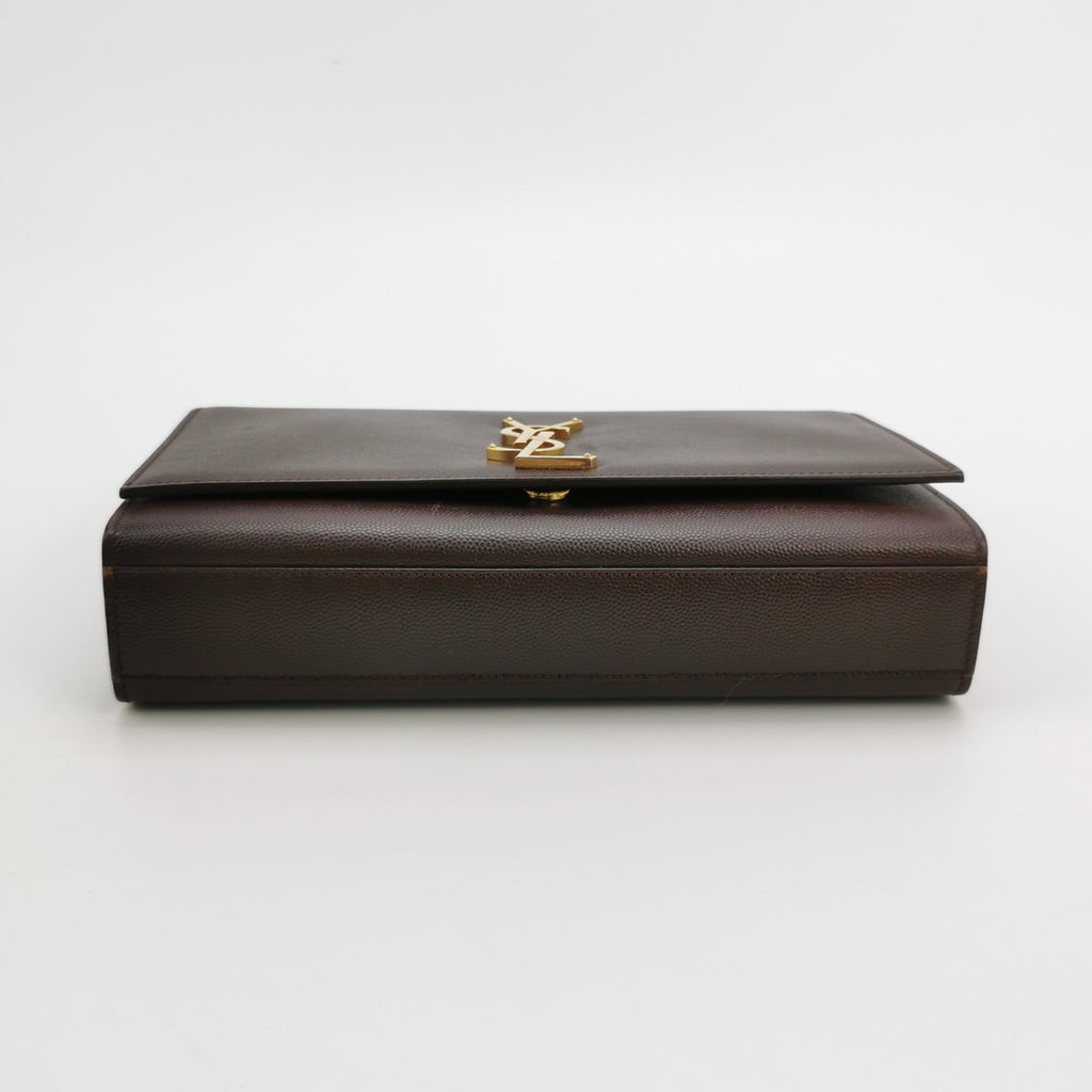 Saint Laurent Kate Medium Grain de Poudre Burgundy