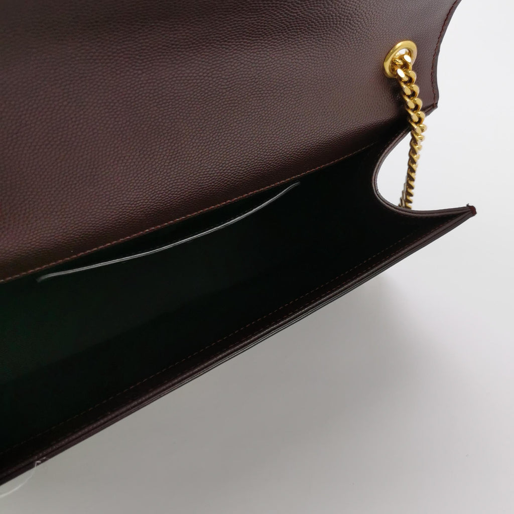 Saint Laurent Kate Medium Grain de Poudre Burgundy