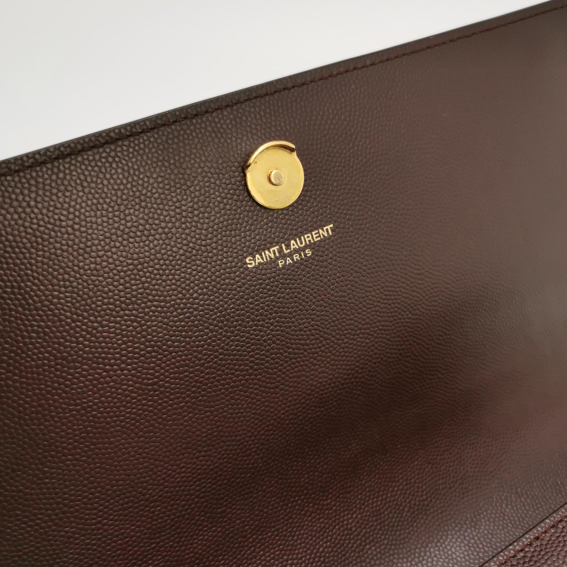 Saint Laurent Kate Medium Grain de Poudre Burgundy