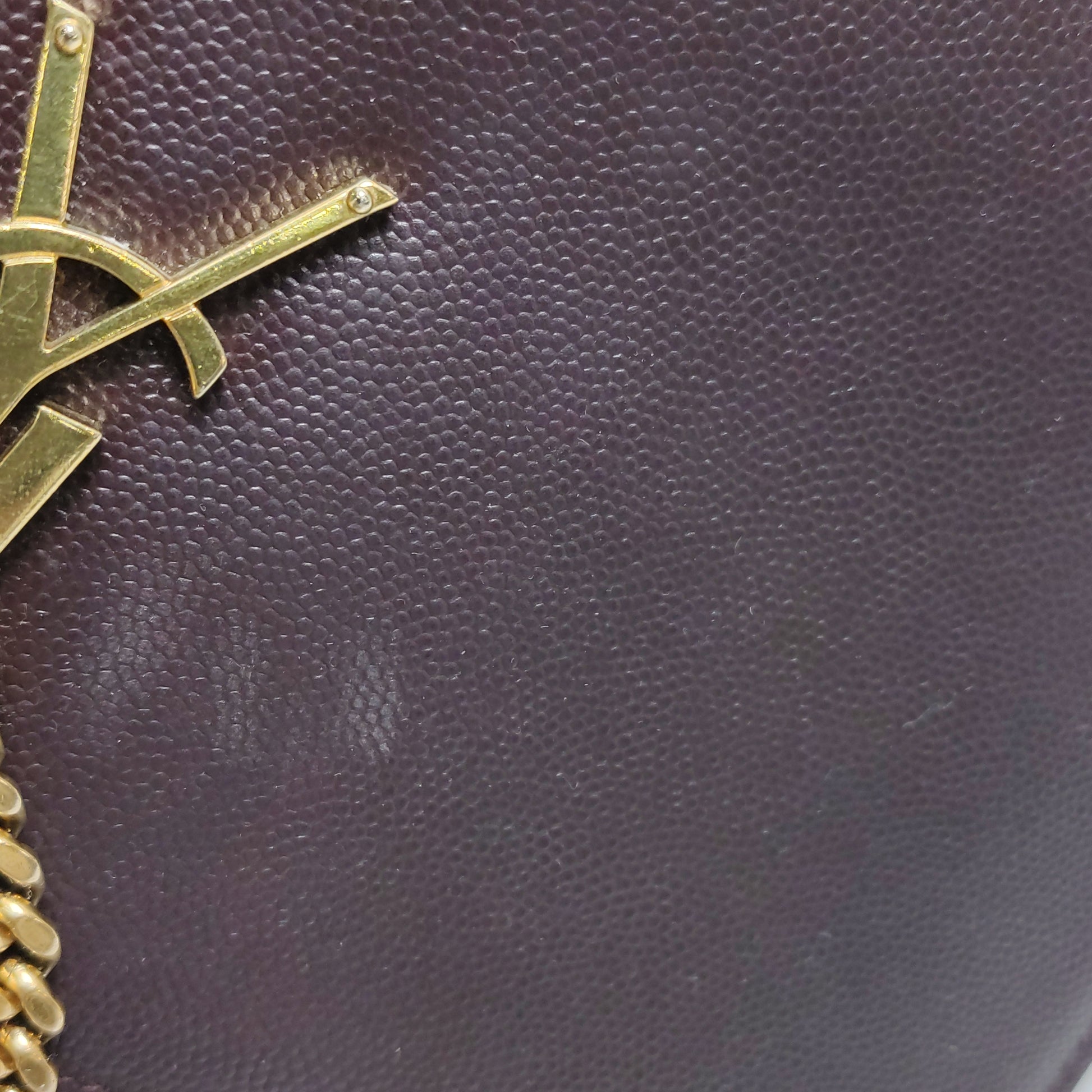 Saint Laurent Kate Medium Grain de Poudre Burgundy