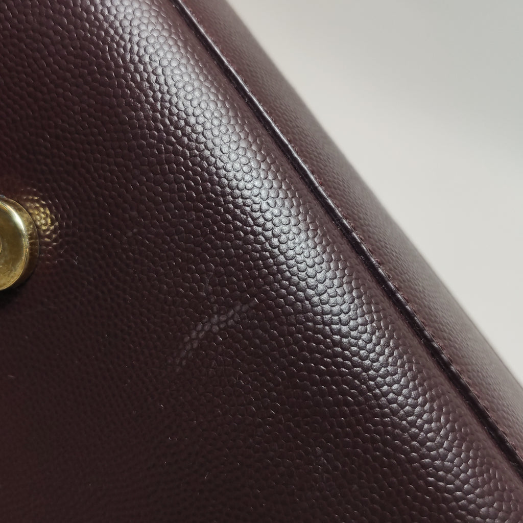 Saint Laurent Kate Medium Grain de Poudre Burgundy