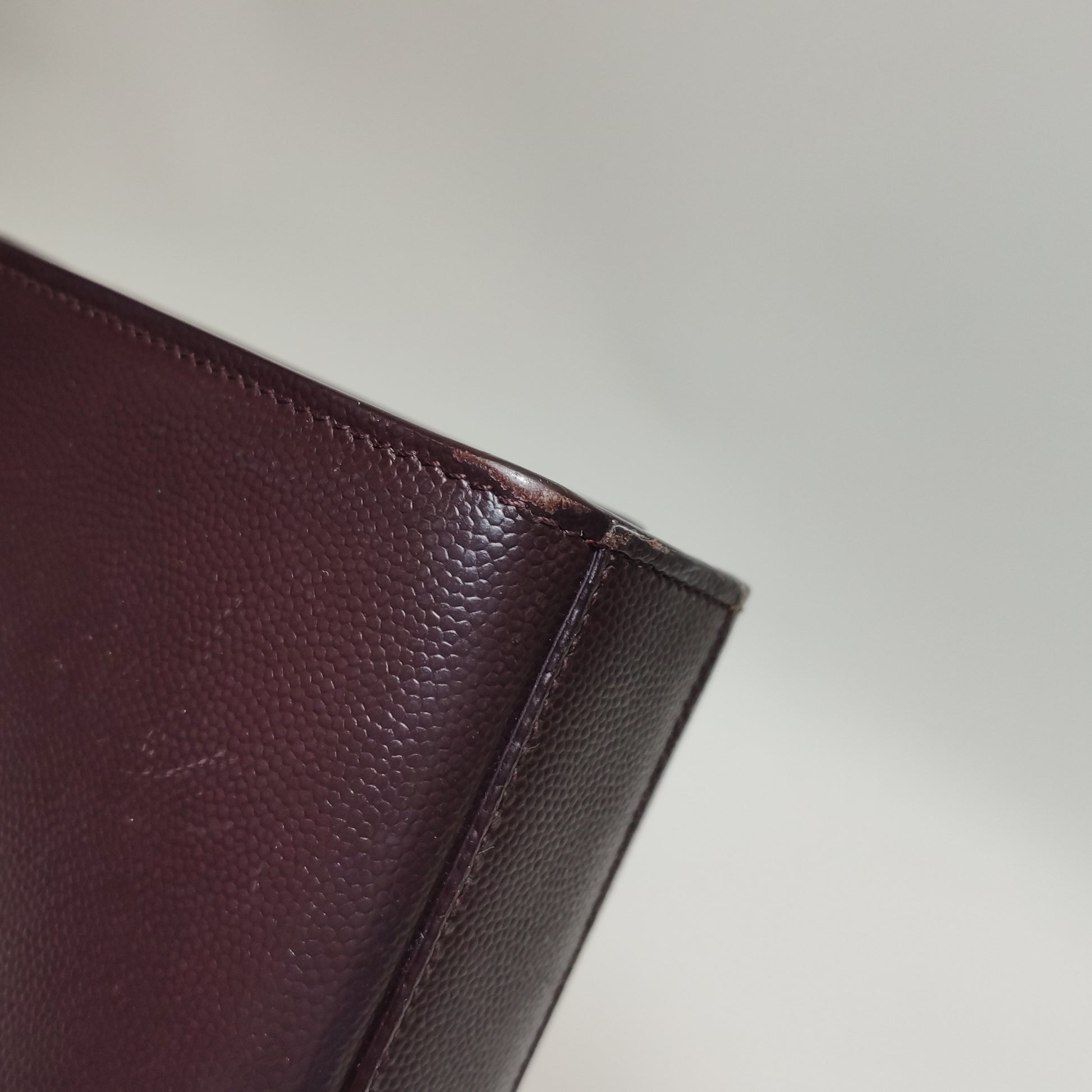 Saint Laurent Kate Medium Grain de Poudre Burgundy