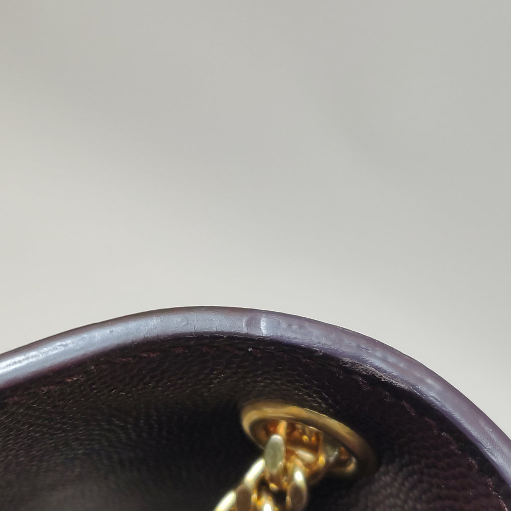 Saint Laurent Kate Medium Grain de Poudre Burgundy