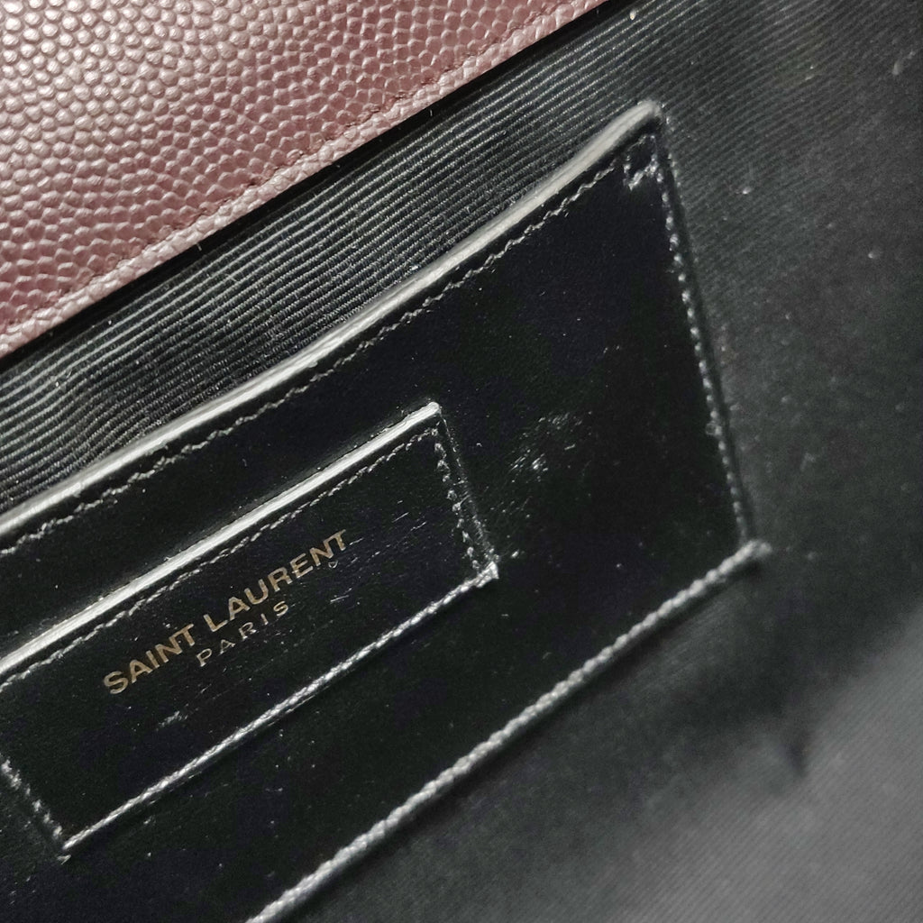 Saint Laurent Kate Medium Grain de Poudre Burgundy