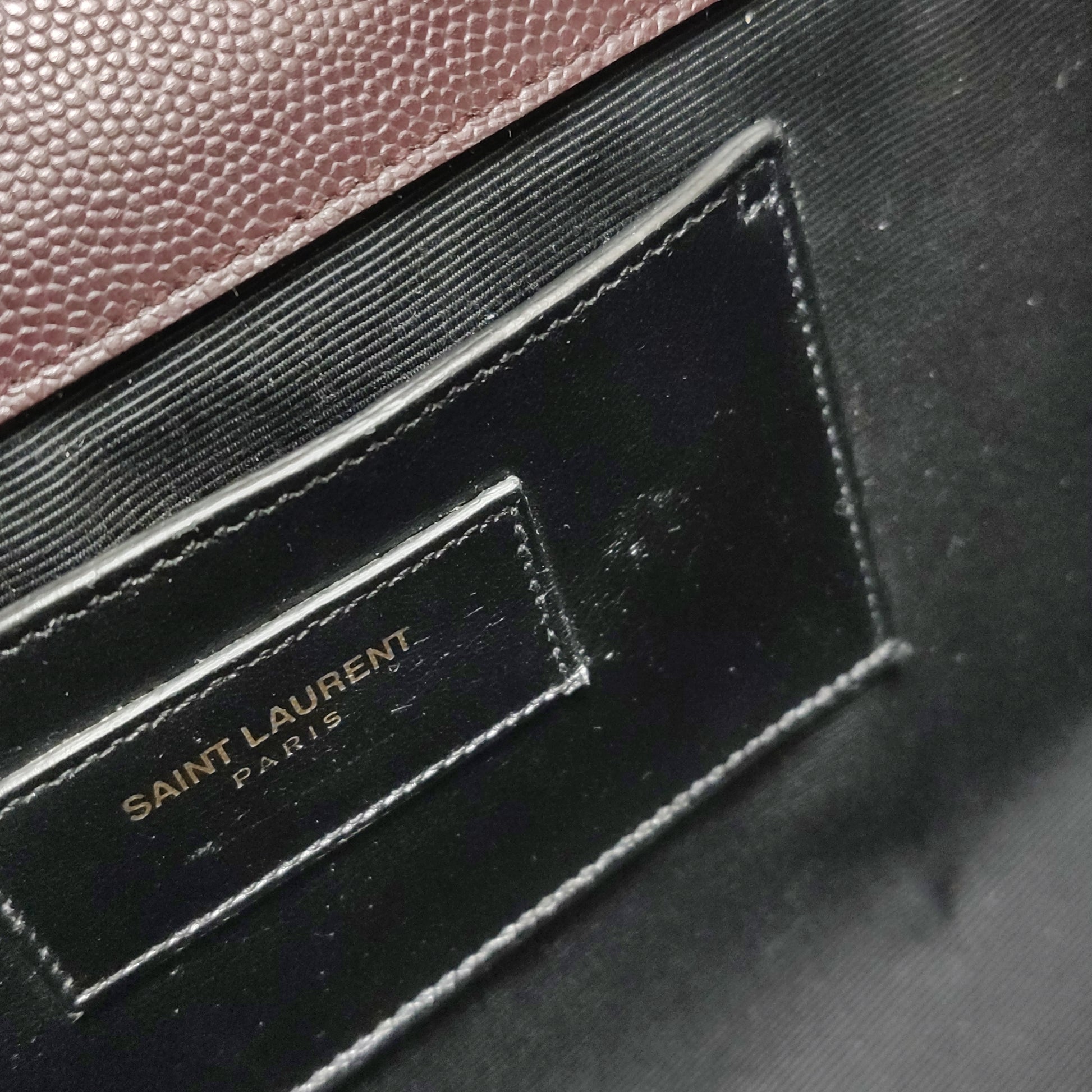 Saint Laurent Kate Medium Grain de Poudre Burgundy